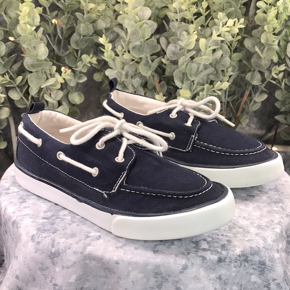 Gymboree Navy Canvas Lace Up Boat Shoe Boys 2M ☀️Gently Pre-Loved Condition☀️ - Picture 10 of 10